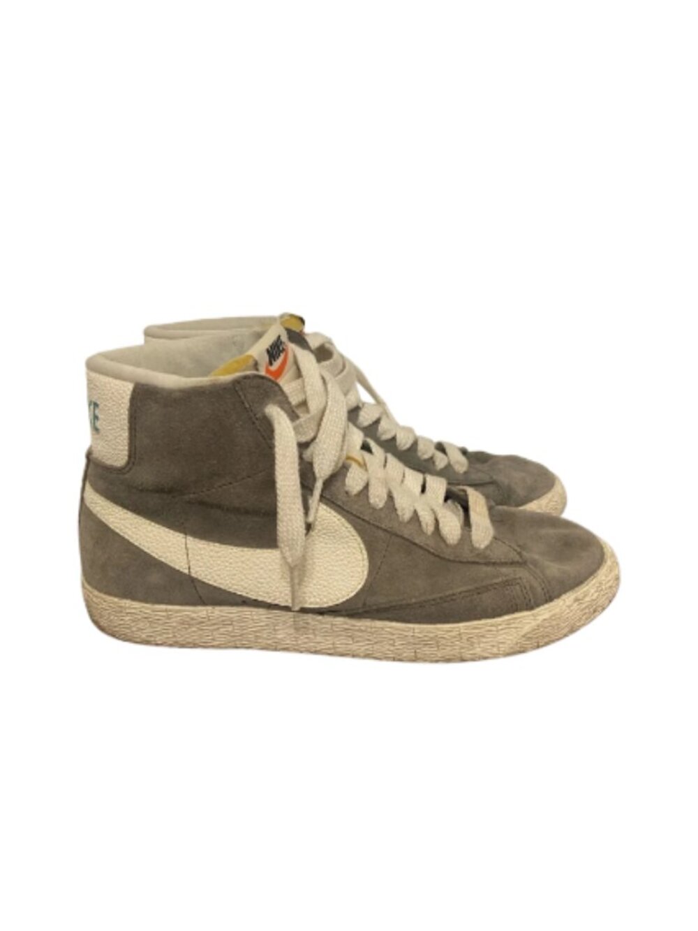 Nike blazer mid high grey suede high top sneakers GUC size 8 women's